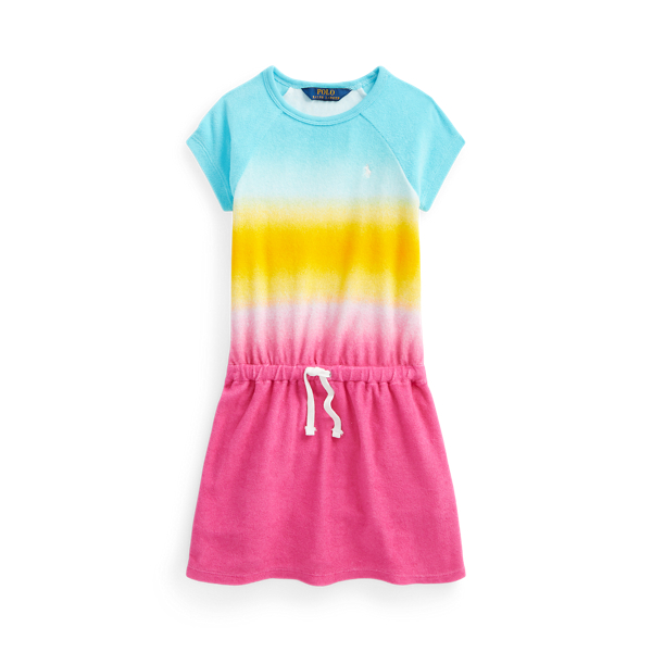 Vestido t-shirt em tecido terry com degrad&ecirc;