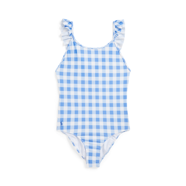 One-piece badpak met gingham-ruit GIRLS 7-14 YEARS in 1