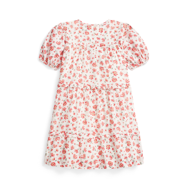 Tossed Poppy Floral Cotton Dobby Dress Girls 7-14 Years 3