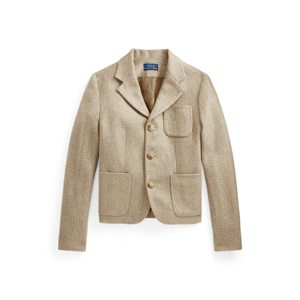 Herringbone Linen-Blend Field Blazer GIRLS 7-14 YEARS 1
