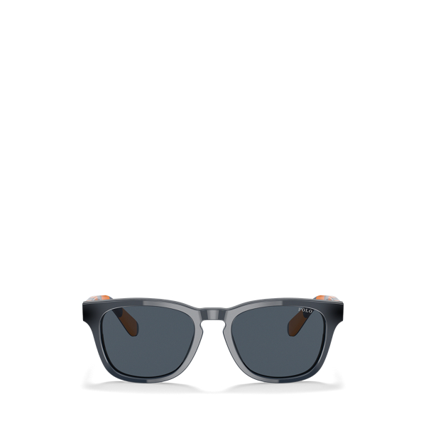 Shiny Blue/Orange Stripe Striped Sunglasses Boys 8-20/Girls 7-16 2