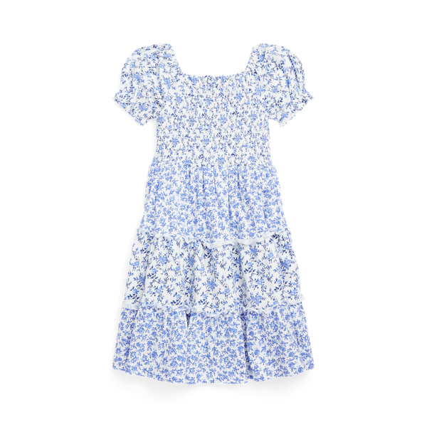 Floral Smocked Cotton Jersey Dress GIRLS 1.5-6.5 YEARS 1