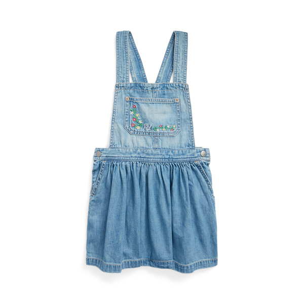 Cotton Denim Overall Dress Girls 1.5-6.5 Years 1