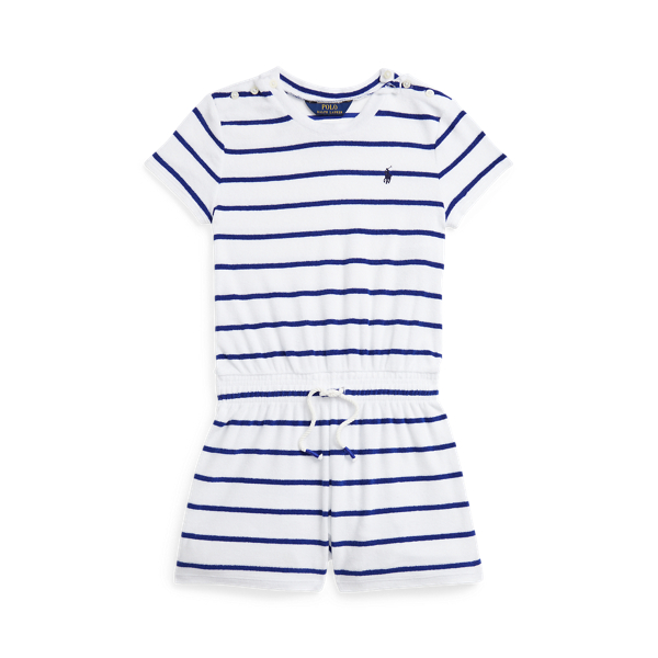 Gestreepte badstof playsuit Girls 7-14 Years in 1