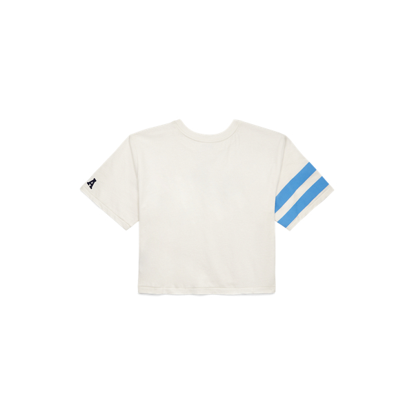 Deckwash White Logo Cotton Jersey Boxy Tee Girls 7-16 2