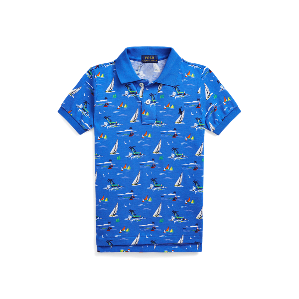 Sailboat Cotton Mesh Polo Shirt Boys 1.5-6 Years 1