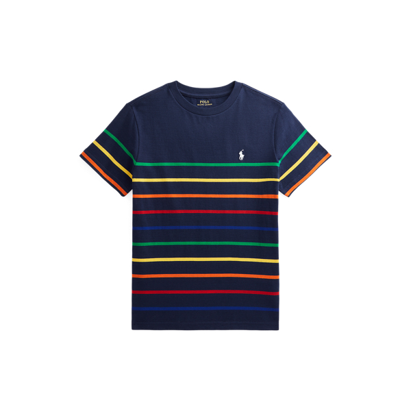 Maglia in jersey di cotone a righe BOYS 6-14 YEARS in 1