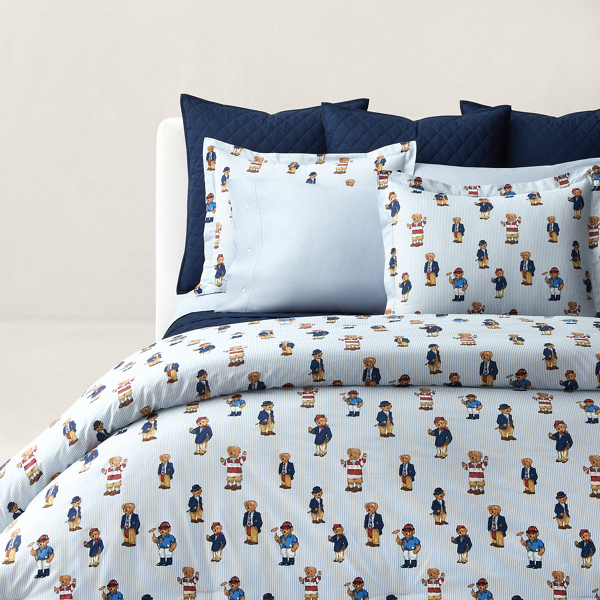 Blue teddy comforter hotsell