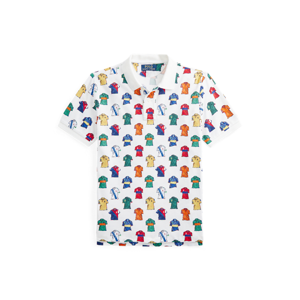Polo-Print Mesh Polo Shirt Boys 6-14 Years 1