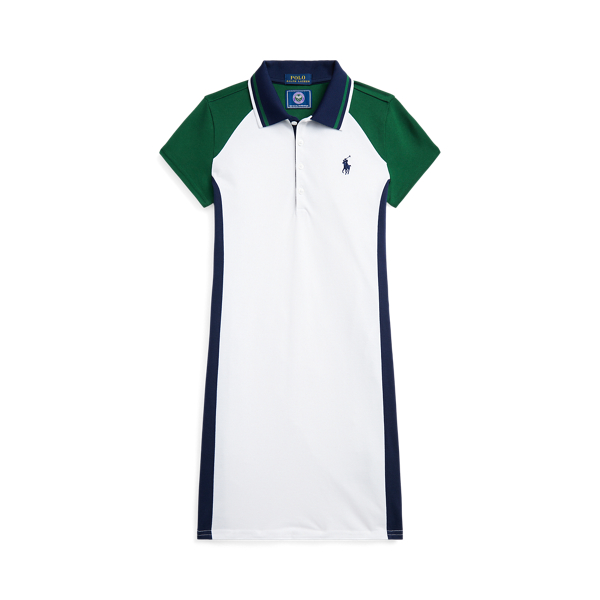 Wimbledon Stretch Mesh Polo Dress Girls 7-14 Years 1