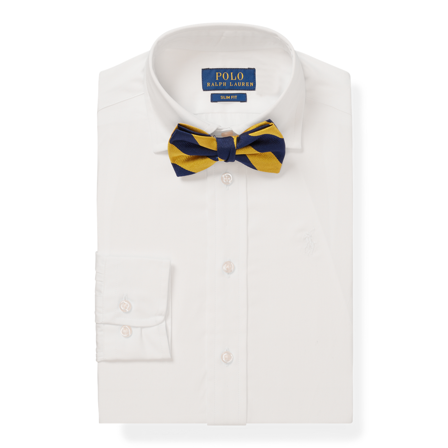 Детская рубашка Ralph Lauren Regent Slim Fit Cotton Dress Shirt, цвет: Белый — фото 1