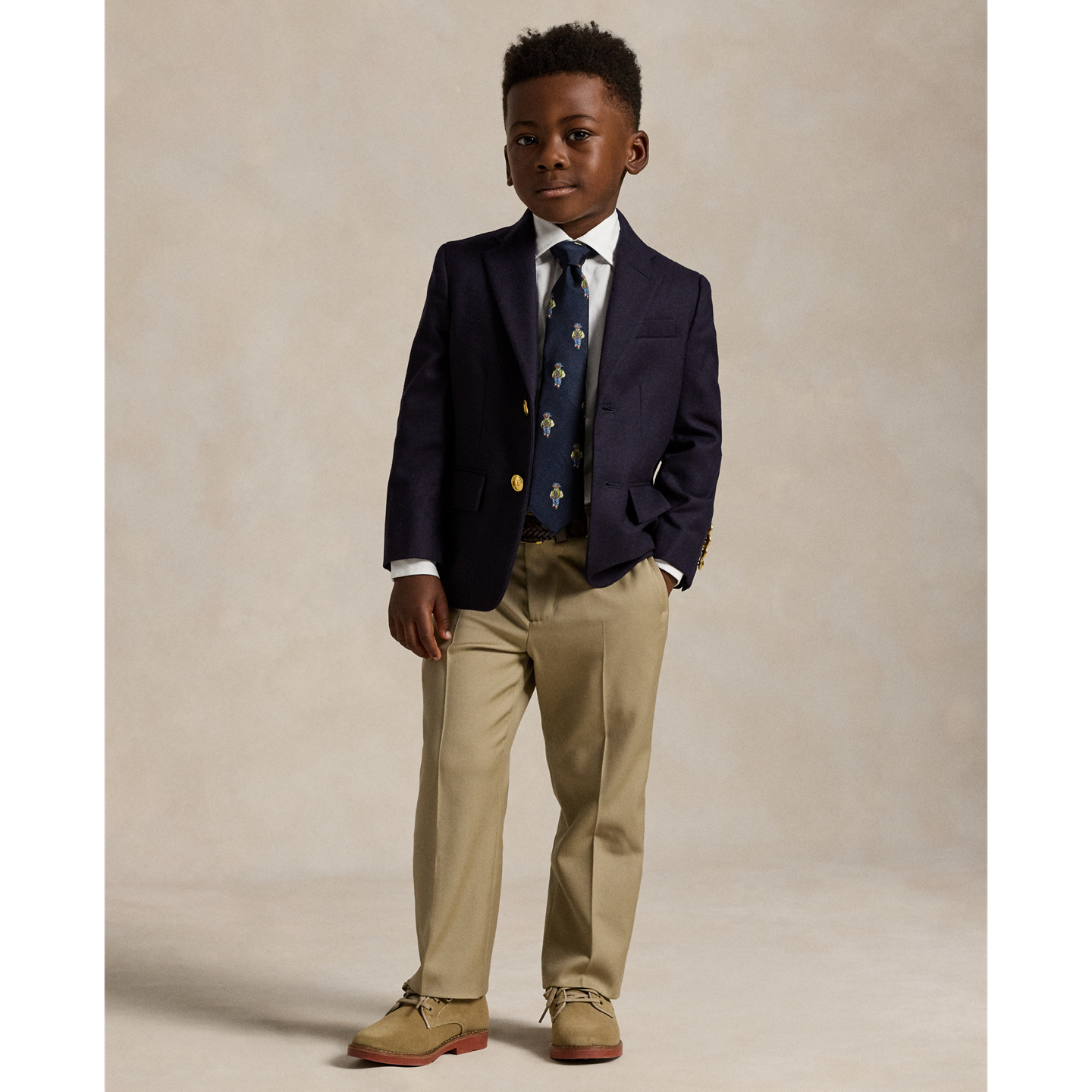 Детская рубашка Ralph Lauren Regent Slim Fit Cotton Dress Shirt, цвет: Белый — фото 2