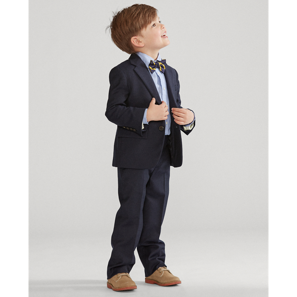 Navy Polo Lightweight Wool Suit Boys 2-7 4