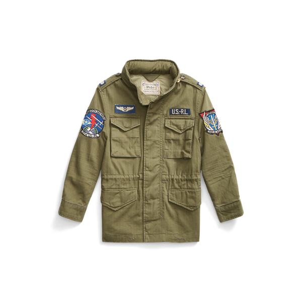 Cotton Herringbone Field Jacket Boys 1.5-6 Years 1
