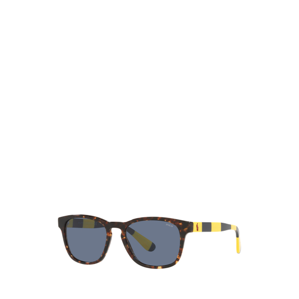 Lunettes rectangulaires &agrave; rayures rugby