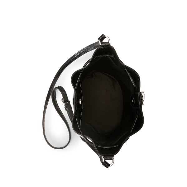 Natural/Black Canvas Medium Andie Drawstring Bag Lauren 4