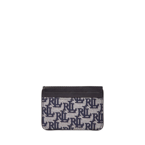 Lauren Navy Monogram Jacquard Slim Card Case Lauren 2