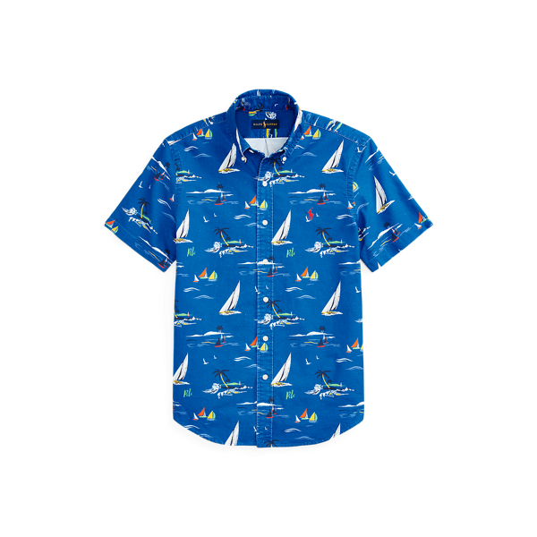 Chemise Oxford ajust&eacute;e &agrave; motif voilier Polo Ralph Lauren en 1
