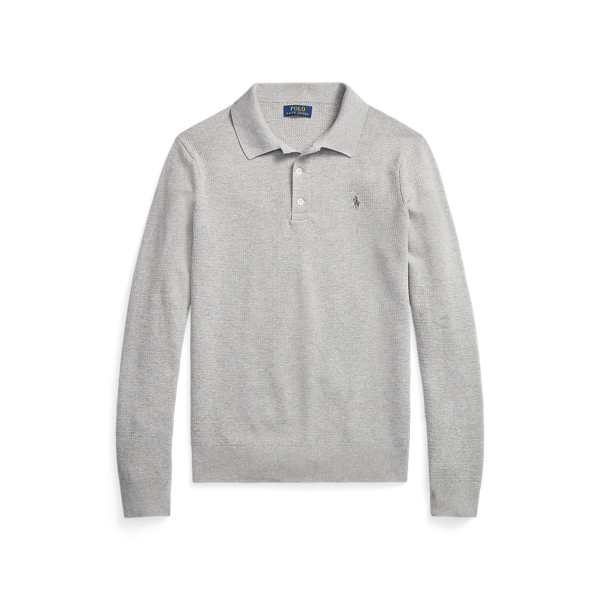 Custom Slim Fit Textured Polo Shirt Polo Ralph Lauren 1