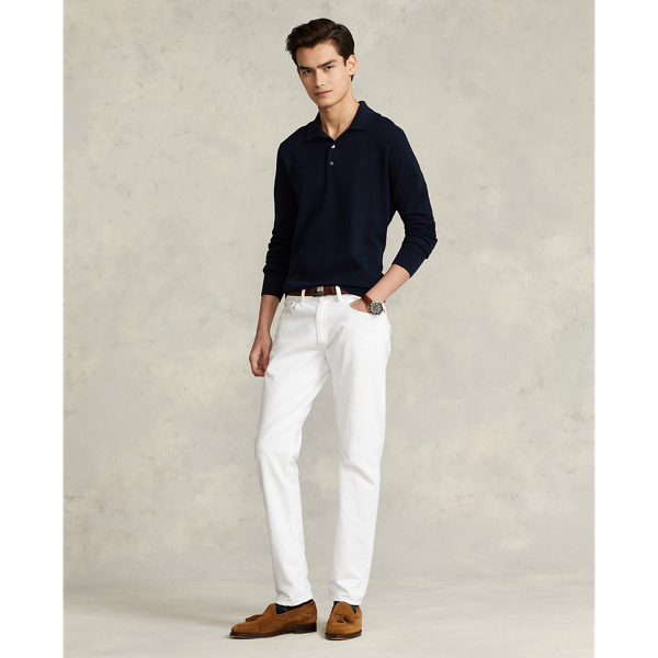 Polo textur&eacute; &agrave; coupe ajust&eacute;e Polo Ralph Lauren en Aviator Navy 3