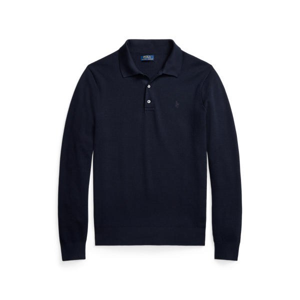 Polo texturé à coupe ajustée