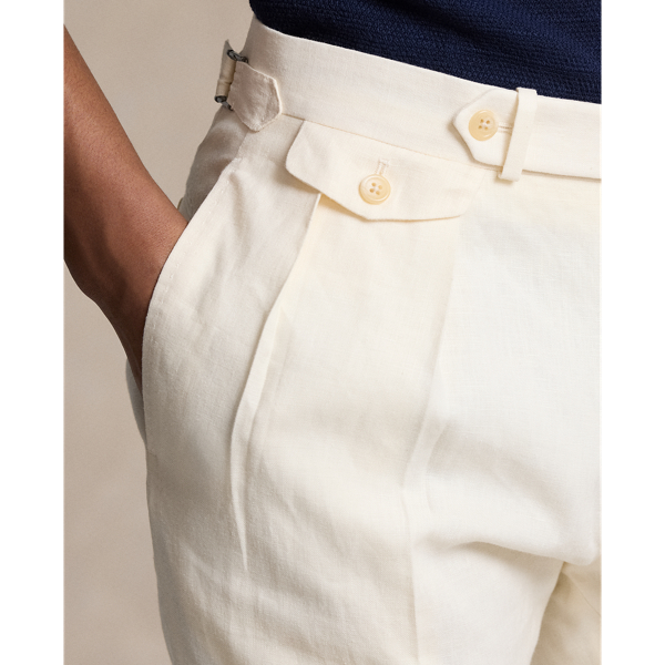 Pantalon à pinces en lin Polo Ralph Lauren en Crème clair 6
