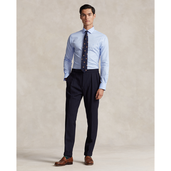 Slim-Fit Rati&egrave;re-Hemd Polo Ralph Lauren in Blau/Wei&szlig; 4