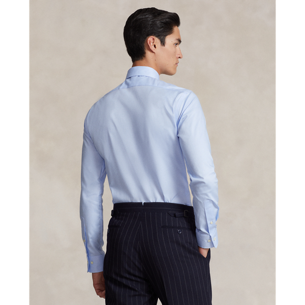 Slim-Fit Rati&egrave;re-Hemd Polo Ralph Lauren in Blau/Wei&szlig; 5