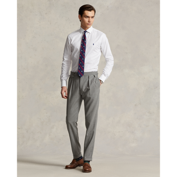 White Slim Fit Dobby Shirt Polo Ralph Lauren 4