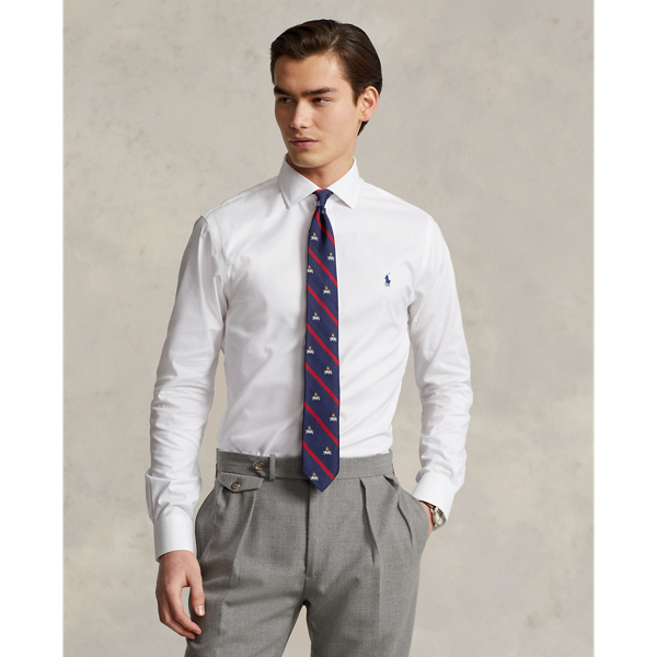 White Slim Fit Dobby Shirt Polo Ralph Lauren 1