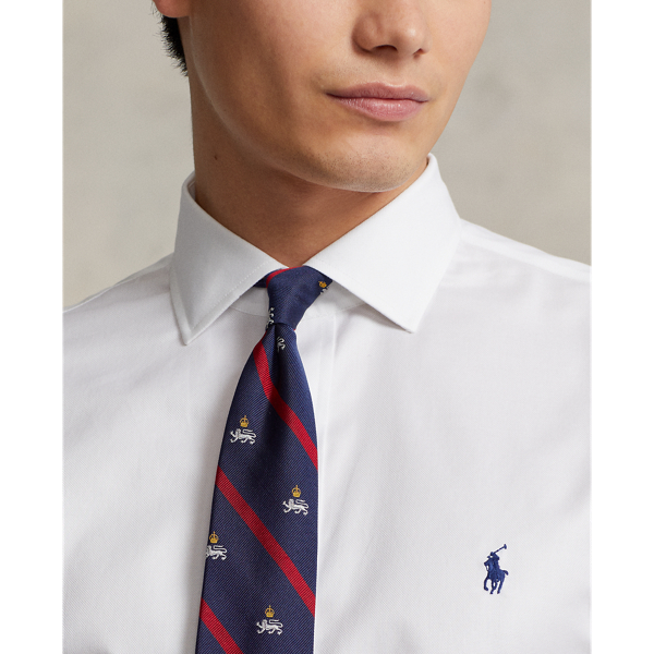 White Slim Fit Dobby Shirt Polo Ralph Lauren 6