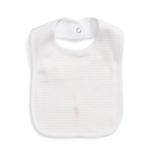 Striped Organic Cotton Bib for Baby Ralph Lauren UK