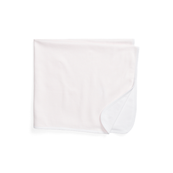 Couverture ray&eacute;e en coton bio Baby Girl en 1