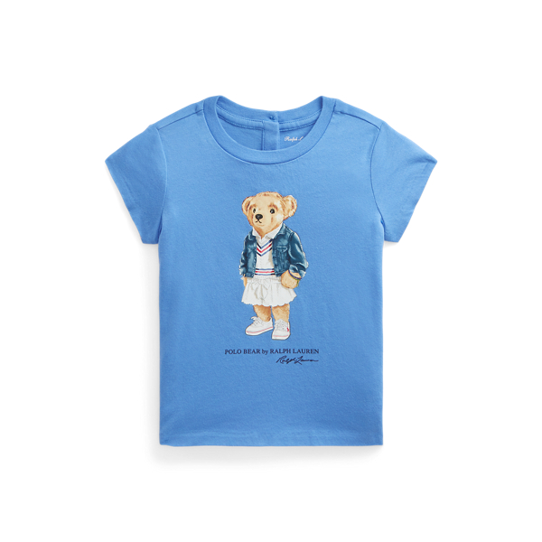 Baumwoll-T-Shirt mit Polo Bear Baby Girl in 1