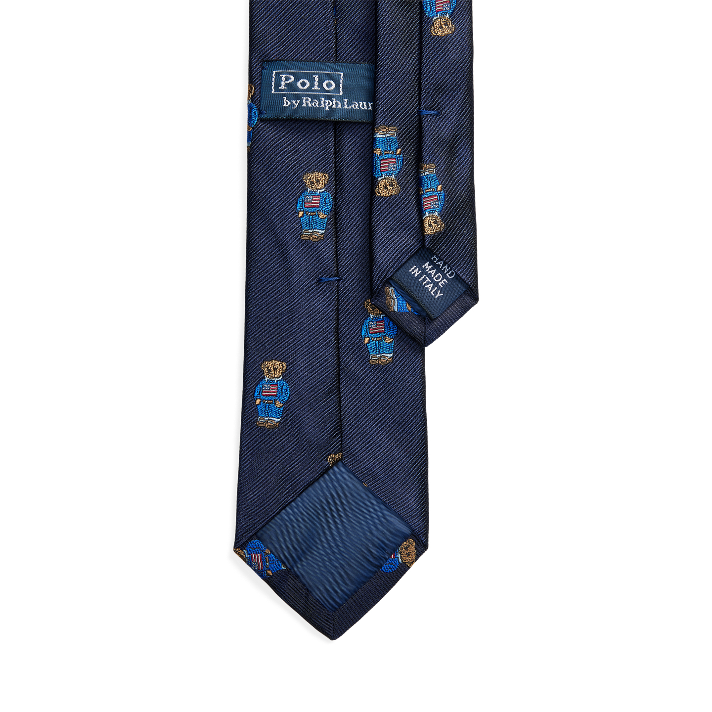 Детские галстуки Ralph Lauren Polo Bear Silk Twill Tie, цвет: Тёмно-синий — фото 1