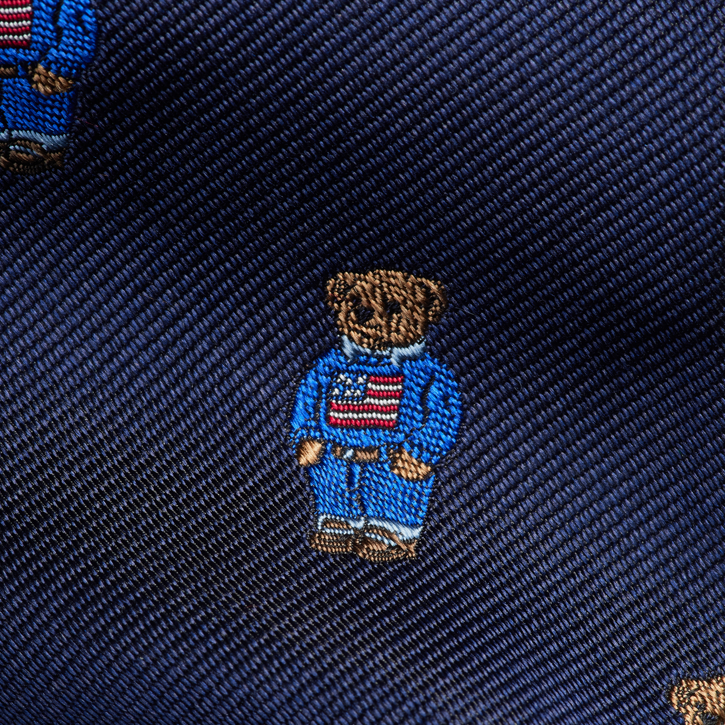 Детские галстуки Ralph Lauren Polo Bear Silk Twill Tie, цвет: Тёмно-синий — фото 2