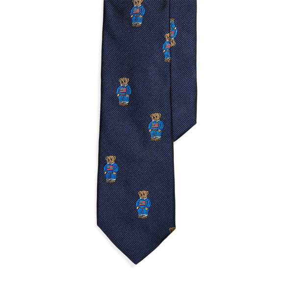 Polo Bear Silk Twill Tie