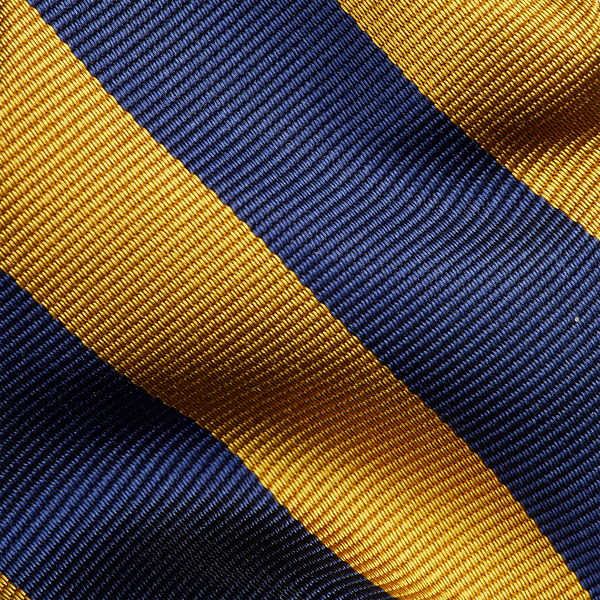 Navy/Gold Striped Silk Repp Tie Boys 6-14 Years 3