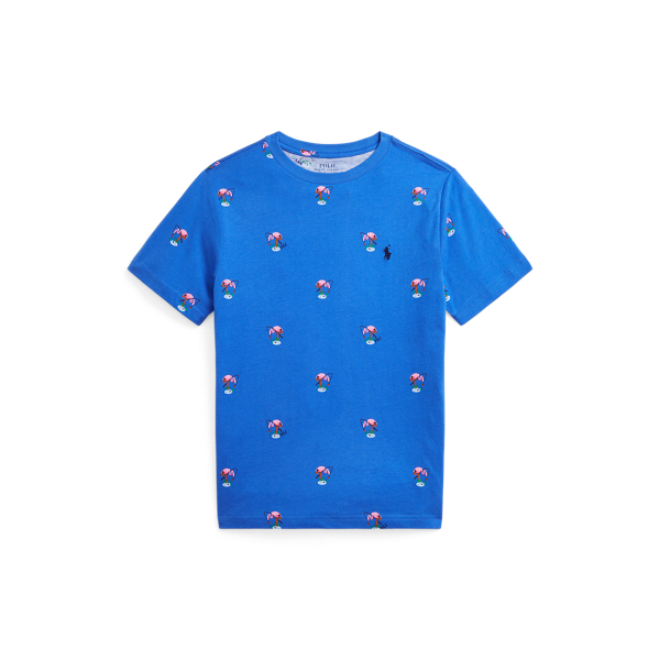 Flamingo-Print Cotton Jersey T-Shirt Boys 6-14 Years 1