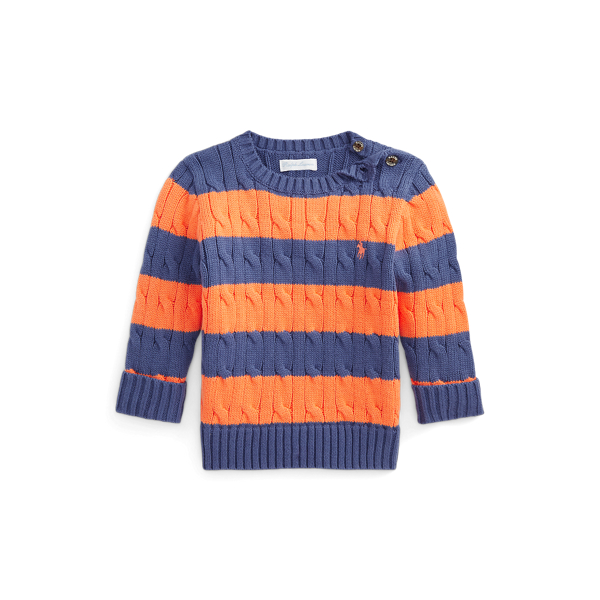 Pull ray&eacute; en coton torsad&eacute; Baby Boy en 1