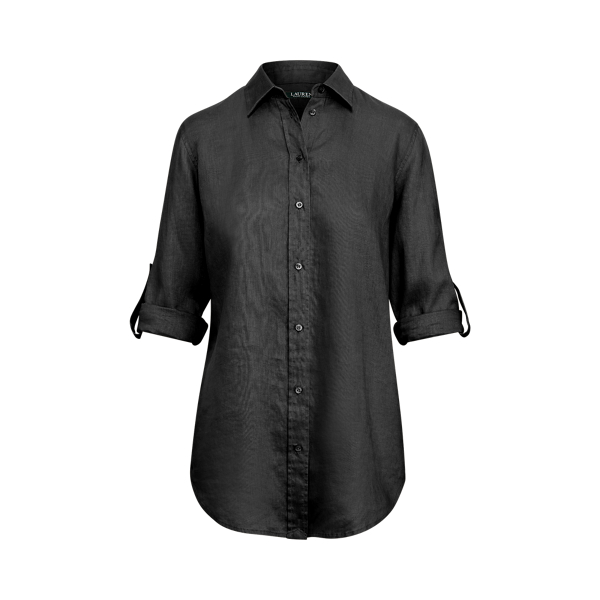 Ralph lauren black linen shirt hotsell