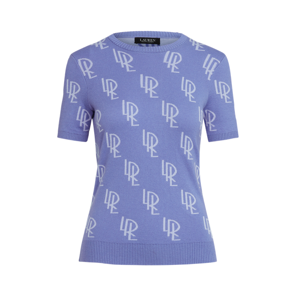 Double-knit jacquard trui met logo Lauren in 1