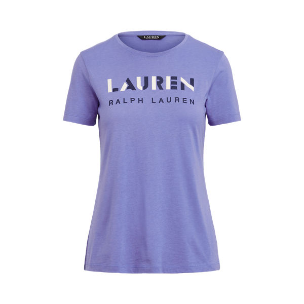 Maglietta misto cotone logo geometrico Lauren in 1