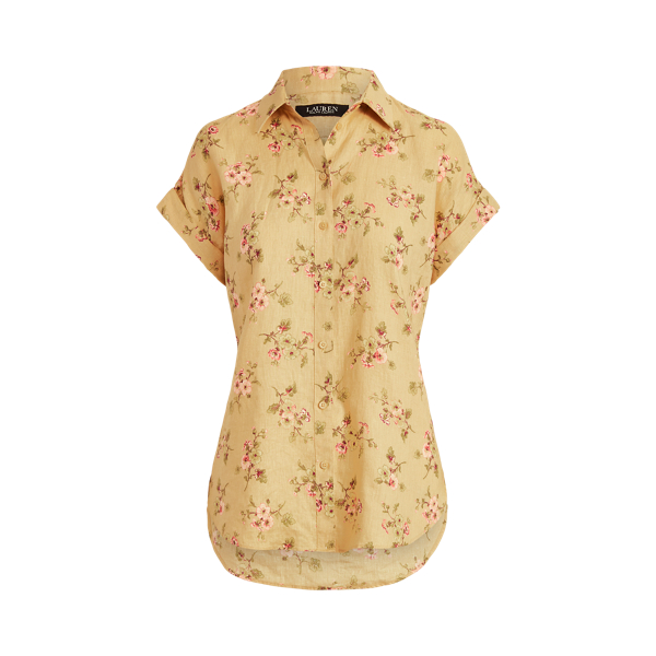 Chemise &agrave; manches chauve-souris en lin Lauren en 1