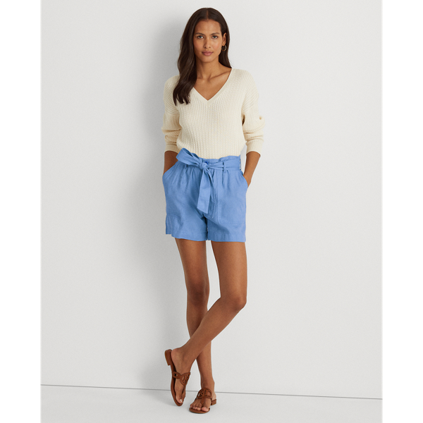 Leinenshorts mit G&uuml;rtel