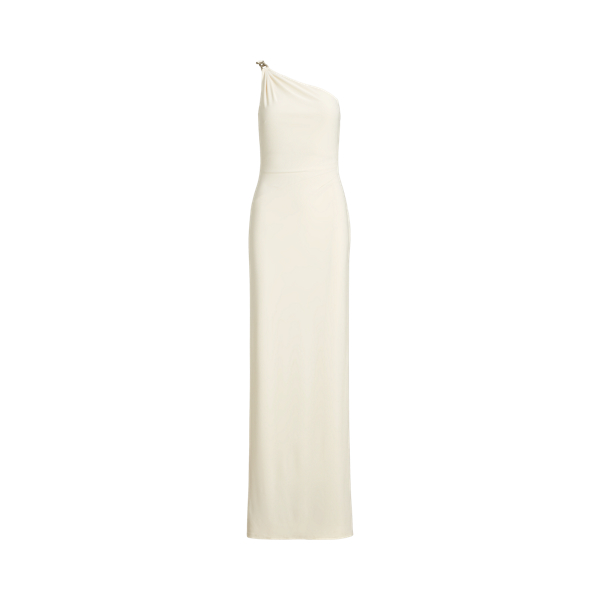 Jersey One-Shoulder Gown