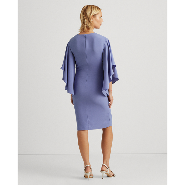 Robe de cocktail &agrave; manches volant&eacute;es Lauren en Lac bleu 5