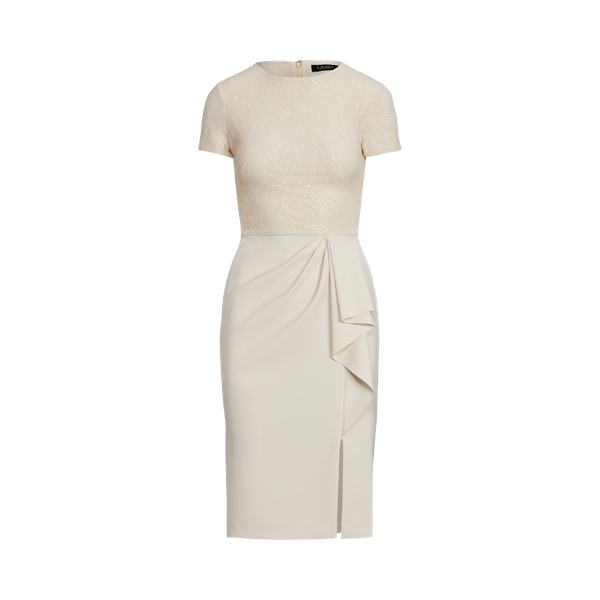 Kurzarm-Cocktailkleid aus Cr&ecirc;pe Lauren in 1