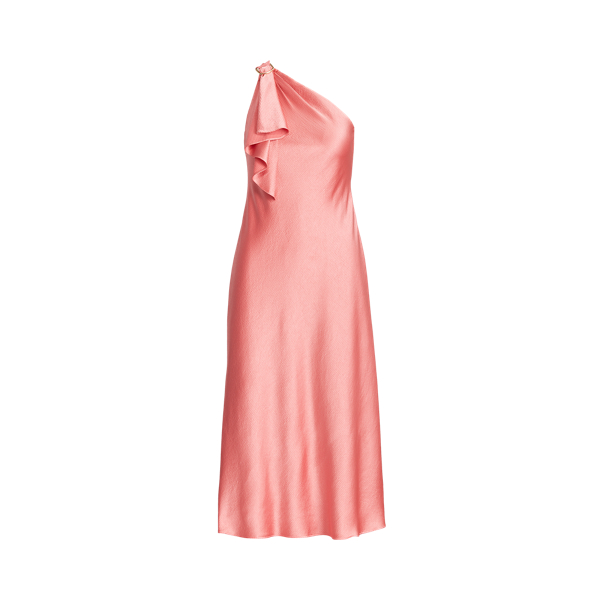 Satin One-Shoulder Cocktail Dress Lauren 1