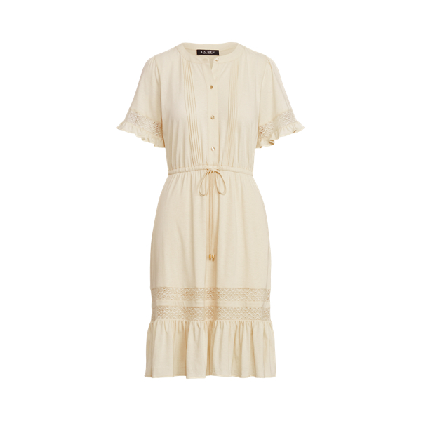 Cotton-Blend Short-Sleeve Dress Lauren 1